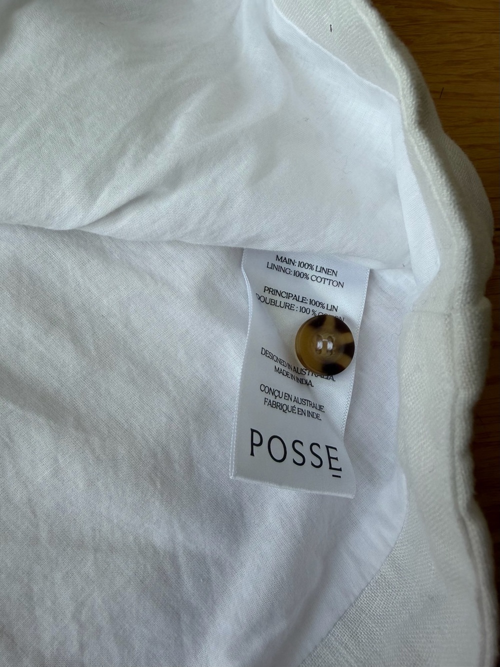 POSSE Gigi Gilet White Linen Asymmetric Long Vest Size Small - Picture 10 of 10